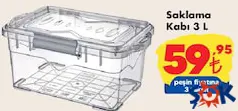 SAKLAMA KABI 3 L fiyat ve kampanya bilgisi